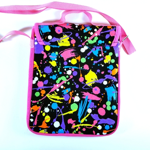 80s Paint Splatter Glitter Bag - Picture 2 of 4